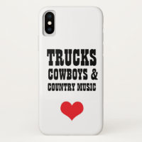 Trucks Cowboys & Country Music iPhone X Hoesje