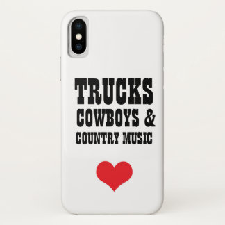 Trucks Cowboys & Country Music iPhone X Hoesje