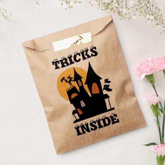 Trucs binnen | Aangepaste Halloween Snoep gunstzak Bedankzakje (Gezegeld)