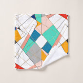 Trucs géométriques Abstraits dorés modernes (Gant de toilette)