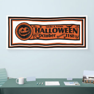 Trucs & Treats Halloween White BKG Spandoek
