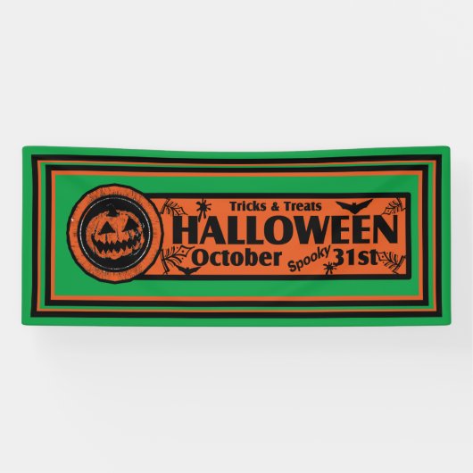 Trucs & Treats Halloween White GBG Spandoek (Horizontaal)