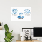 Trudeau Harper Mulcair Poster (Thuiskantoor)