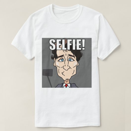 Trudeau Selfie T-shirt (Design voorkant)