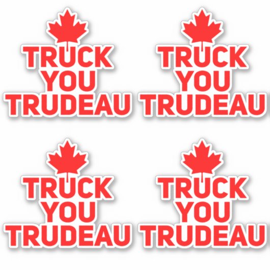 Trudeau Trucker anti Justin Trudeau Sticker (Voorkant)
