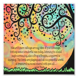 "True Blessings"-inspiratie Foto Afdruk