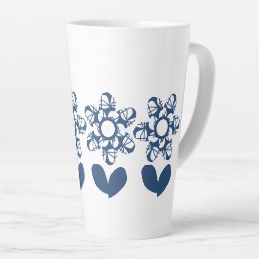 True Blue Deco Daisy Latte Mok (Rechterhoek)