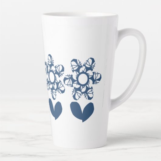 True Blue Deco Daisy Latte Mok (Rechts)