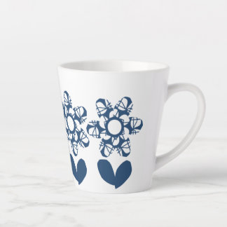True Blue Deco Daisy Latte Mok