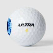 True Blue Edgy Abstracte persoonlijke Initialen Golfballen (Logo)