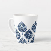 True Blue Geo Leaves Latte Mok (Linkerhoek)