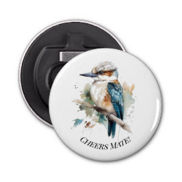 True Blue Kookaburra, custom Button Flesopener