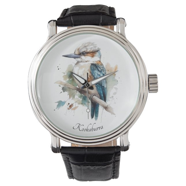 True Blue Kookaburra, op maat Horloge (Voorkant)