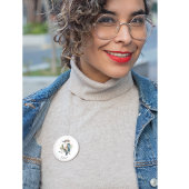 True Blue Kookaburra, op maat Ronde Button 3,2 Cm