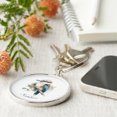 True Blue Kookaburra, op maat Sleutelhanger (Zijkant)