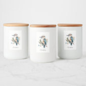 True Blue Kookaburra, op maat Voedselcontainer Etiket (Flessen)