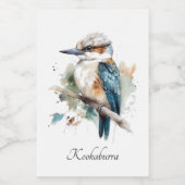 True Blue Kookaburra, op maat Voedselcontainer Etiket (Enkel label)