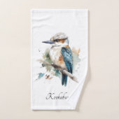 True Blue Kookaburra, personnalisé (Serviette à main)