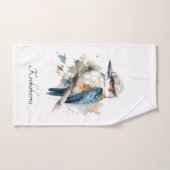 True Blue Kookaburra, personnalisé (Serviette à main)