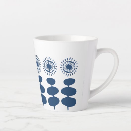 True Blue Sunny Stems Latte Mok (Rechts)