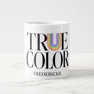 True Colors Editorial Aangepast Lettertype Ontwerp Extra Grote Beker