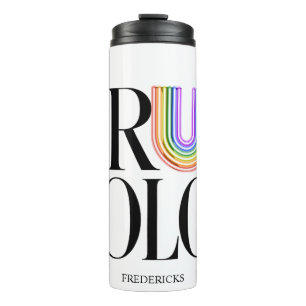 True Colors Editorial Aangepaste Typografie Ontwer Thermosbeker