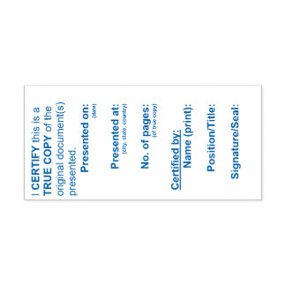 True Copy-stempel (advocaat en notaris) - 2,9 inch Zelfinktende Stempel