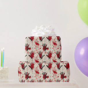 True Crime Horror Patroon Wrapping Papieren Bladen Cadeaupapier