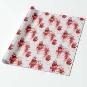 True Crime Horror Pattern Cadeaupapier (Uitgerold)