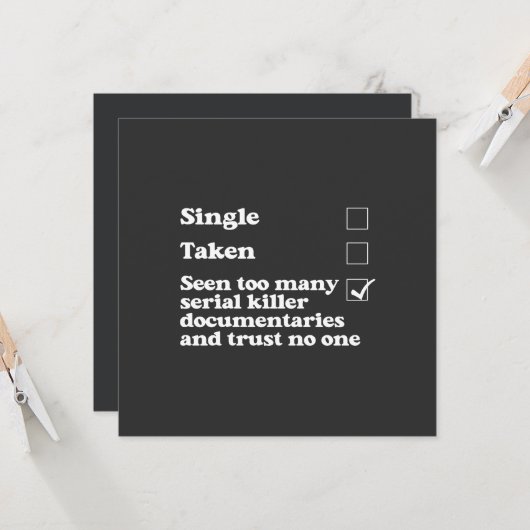 True Crime Kaart (Voorkant / Achterkant in situ)