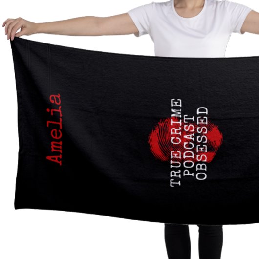 True Crime Podcast Gepersonaliseerd Strandlaken