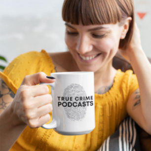 True Crime Podcast met vingerafdruk Koffiemok