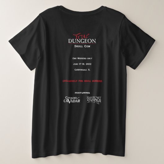 True Dungeon - Crâne Con - dames scoop noir (Design dos)