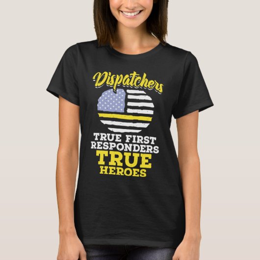 True First Responders Dispatch Operator 911 T-shirt (Voorkant)