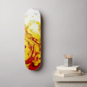 True Flames goudrood wit paarse vuur Skateboard
