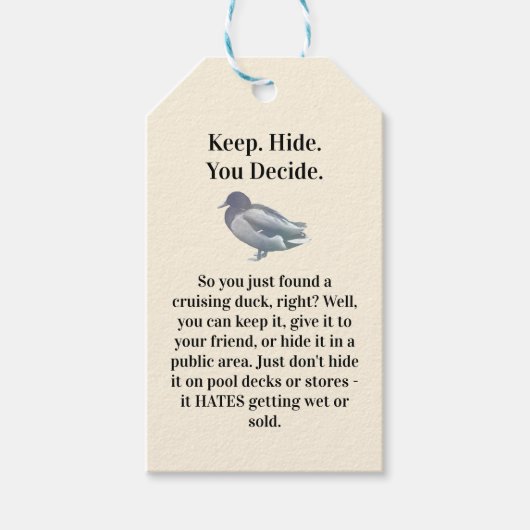 True Frazil'80's drukt een stijlvol kartonnen wage Cadeaulabel (Voorkant)