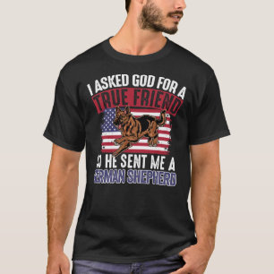True Friend German Shepherd American Flag Dog Pupp T-shirt