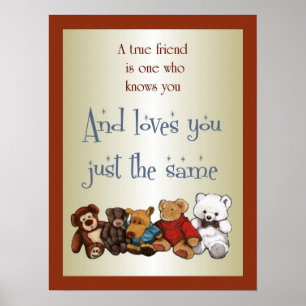 True Friendship: Teddy Bears, knul speelgoed: kuns Poster