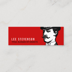 True Gentleman Card  Hipster Red en Black Mini Visitekaartje