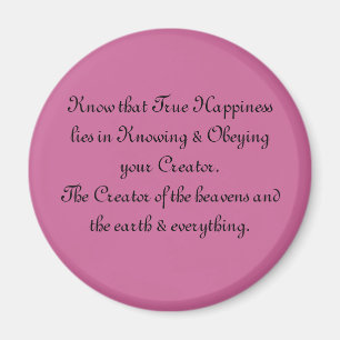 True Happiness Fridge Magnet Magneet