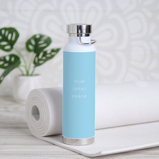 True Inner Peace Minimalistic Water Bottle Waterfles (Yoga (Gedraaid)  )