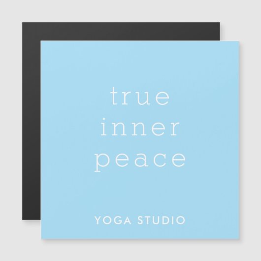 True Inner Peace Yoga Studio Magnetic Card (Voorkant / Achterkant)