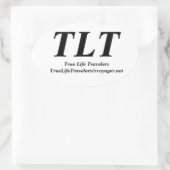 True Life Reizigers Ovale Sticker (Tas)