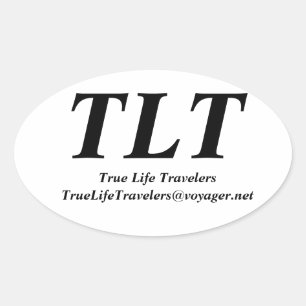 True Life Travellers Ovale Sticker