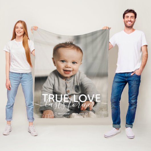 True Love Baby Photo Fleece Blanket (In situ)