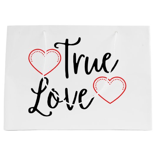 True Love Black Valentijns Groot Cadeauzakje (Voorkant)