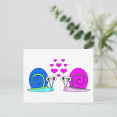 True Love - Carte postale Cartoon Snail (Debout devant)