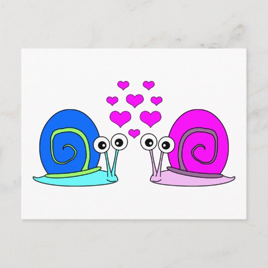 True Love - Carte postale Cartoon Snail (Devant)