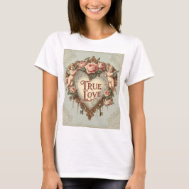 "True Love" Cherub en Floral T-shirt