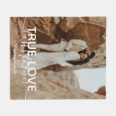 True Love Couple Photo Fleece Blanket (Voorkant (Horizontaal))